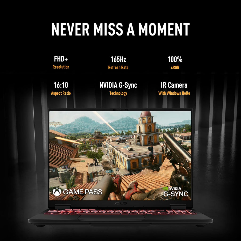 ASUS TUF A16 RTX 5060 Pro Gaming Laptop, 16' FHD+ 165Hz Display, AMD Ryzen 7 260 (Beats Intel i7-14700), NVIDIA RTX 5060, 64GB DDR5 RAM, 2TB SSD, RGB Backlit KB, RJ-45, Bundle with PCO Laptop Cooler