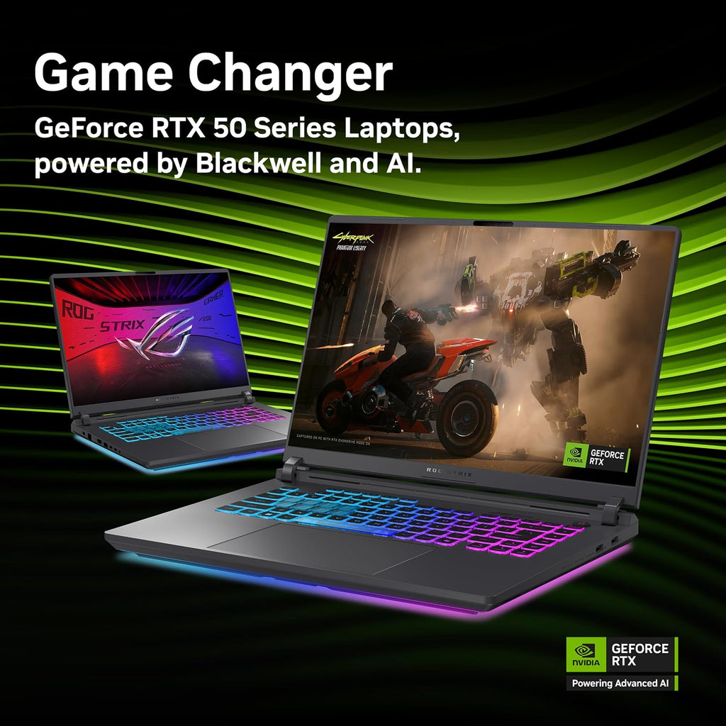 ASUS ROG Strix G16 (2025) Gaming Laptop, 16' FHD+ 16:10 165Hz/3ms Display, NVIDIA® GeForce RTX™ 5050 Laptop GPU, Intel® Core™ i7 Processor 14650HX, 16GB DDR5, 1TB PCIe Gen 4 SSD, Wi-Fi 7, Win 11 Home