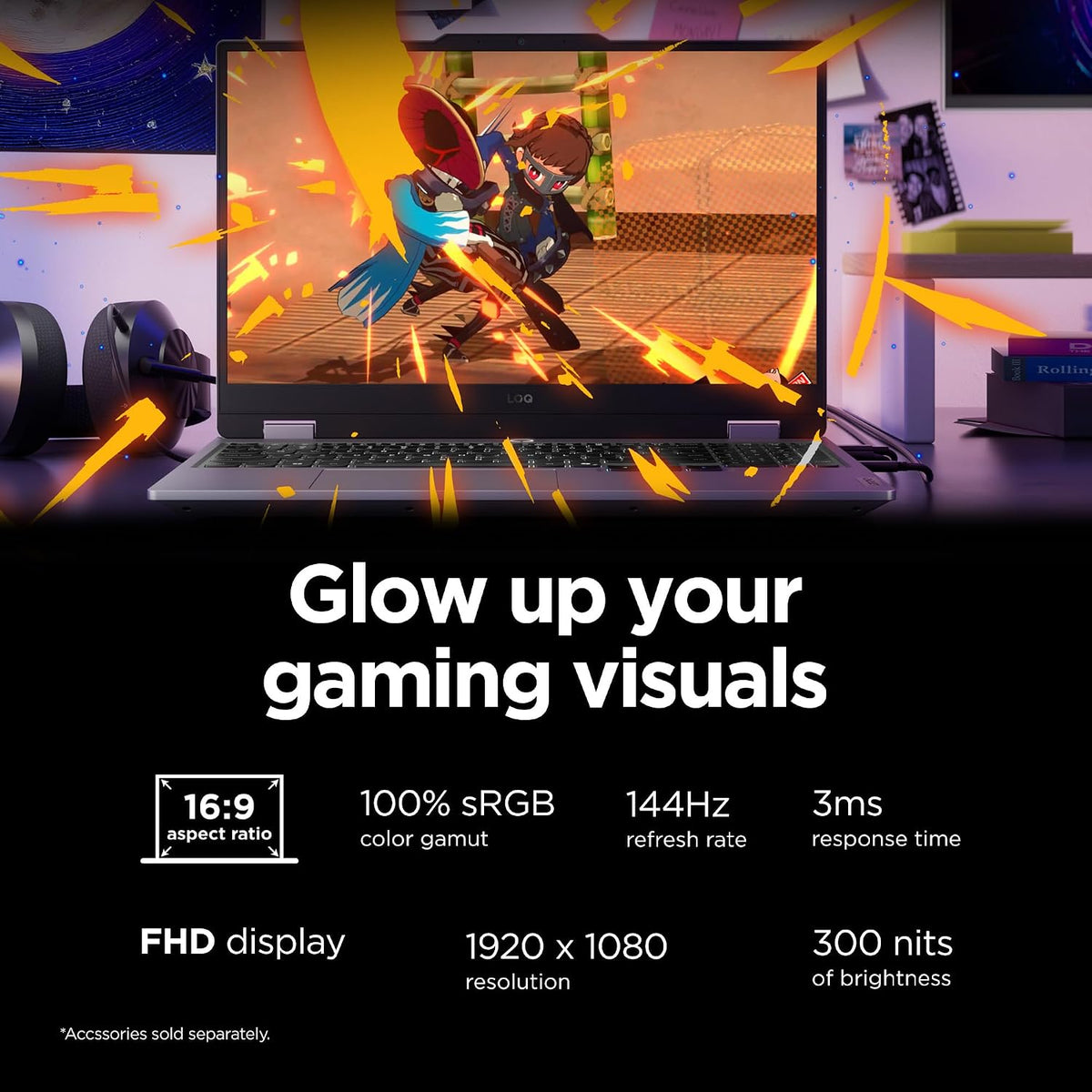 Lenovo Legion LOQ AI-Powered Gaming Laptop - Intel Core i7-13650HX - 15.6' FHD IPS Display, 144Hz - GeForce RTX 5050-16GB Memory - 1TB Storage - G-Sync - Luna Grey