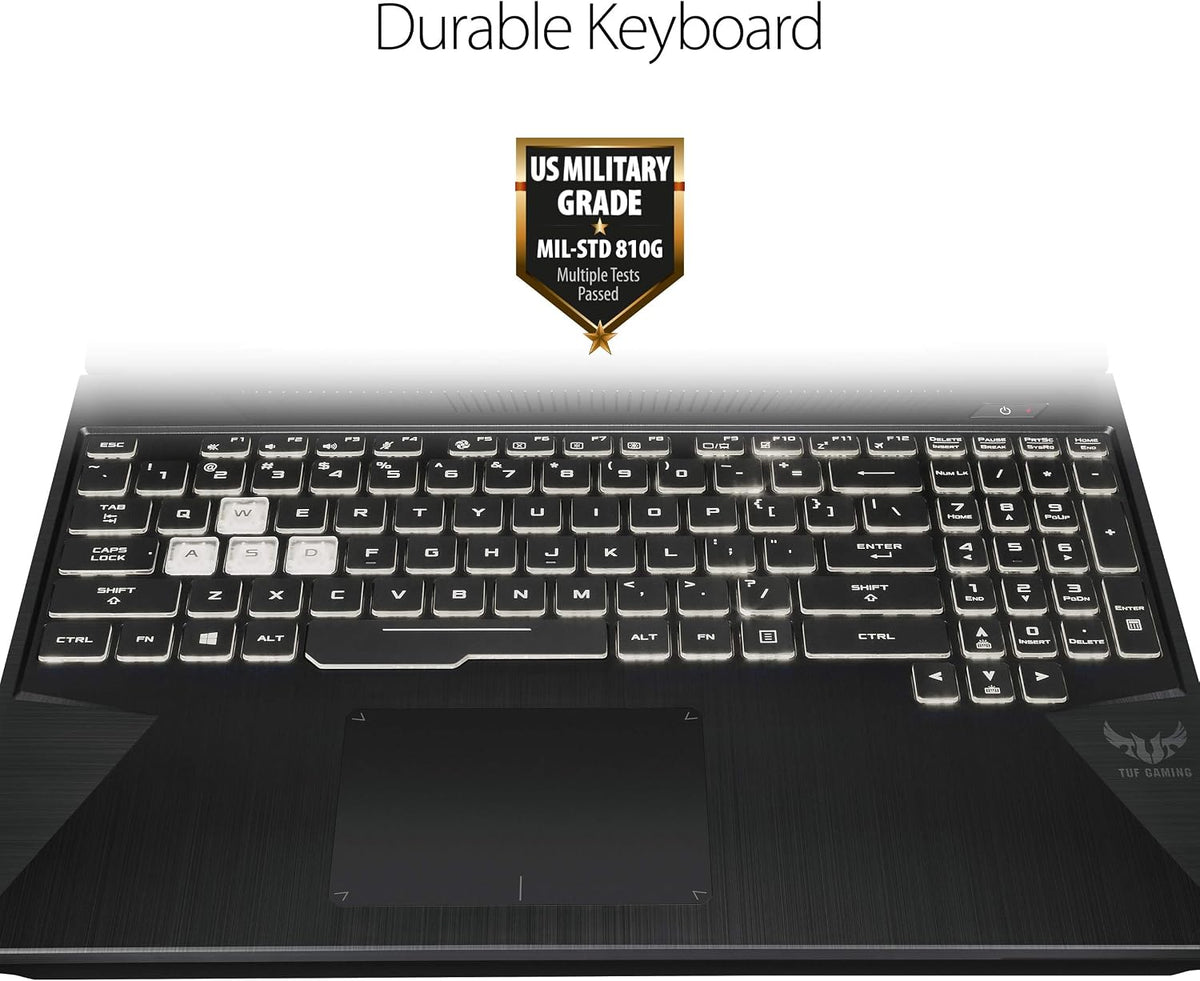 ASUS TUF FX505DT Gaming Laptop- 15.6', 120Hz Full HD, AMD Ryzen 5 R5-3550H Processor, GeForce GTX 1650 Graphics, 8GB DDR4, 256GB PCIe SSD, RGB Keyboard, Windows 10 64-bit - FX505DT-AH51