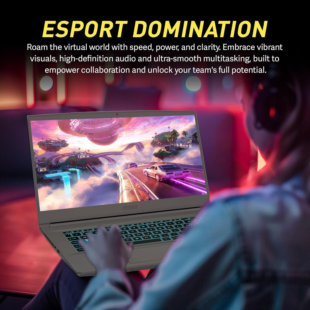 msi Thin 15 15.6' FHD 144Hz Gaming Laptop, Intel i5-13420H, NVIDIA GeForce RTX 4050, 64GB DDR4 RAM, 4TB PCIe SSD, Backlit Keyboard, Wi-Fi 6E, Webcam, Win 11 Pro, Gray, 256GB Docking Station Set