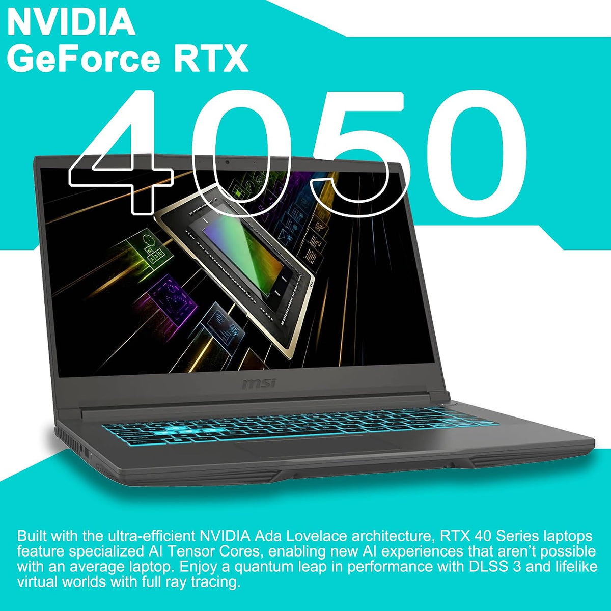 msi Thin 15.6' FHD 144Hz IPS Gaming Laptop, 13th Gen Intel Core i5-13420H, NVIDIA GeForce RTX 4050, 16GB RAM, 512GB SSD, WiFi 6, Backlit Keyboard, Cooler Boost, Win 11 w/ICP Hub