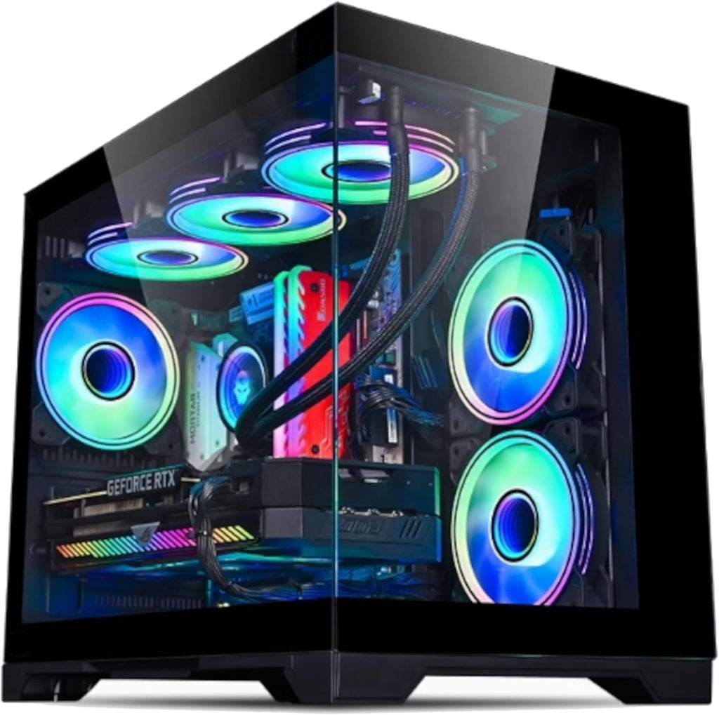 Gaming PC Computer Desktop – i7 Xeon E5 3.20GHz, GeForce RTX 2080 Ti 11GB, 16GB DDR4 RAM, 512GB SSD + 1TB HDD, Wi-Fi 6 & BT 5.4, 800W PSU, 9X ARGB Fans, Win 11 Pro, Gaming Tower for Gamers & Streaming