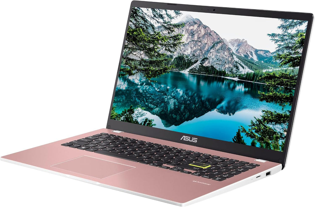 ASUS Lightweight 15.5' Full HD Laptop, Windows 11 Home OS, Intel Celeron Processor Up to 2.76GHz, 4GB LPDDR4, 128GB SSD, Backlit Keyboard, Rose Pink, Renewed
