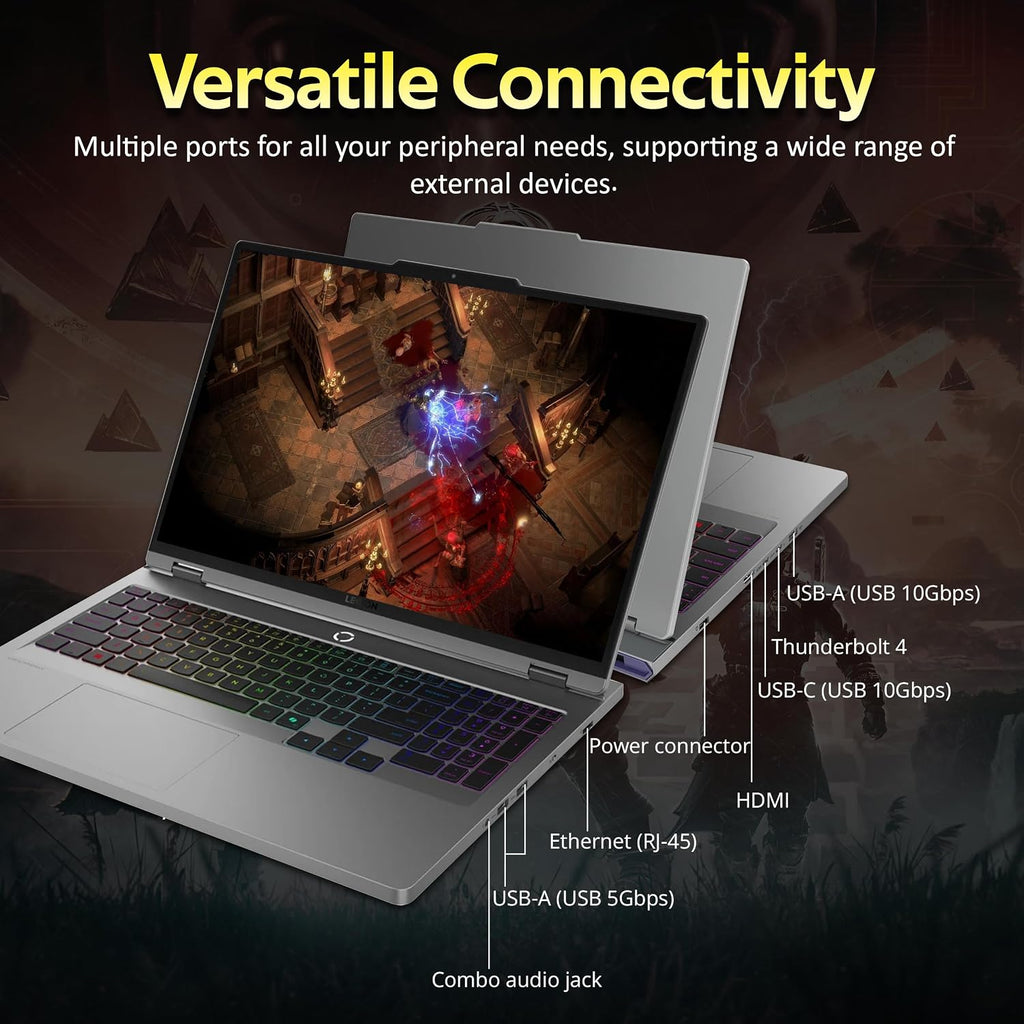 Lenovo Legion 5 16' WQXGA 240Hz Gaming Laptop, Intel Ultra 9 275HX, NVIDIA GeForce RTX 5060, 32GB DDR5, 2TB Storage (1TB SSD+1TB Docking Station Set), 24-Zone RGB Backlit Keyboard, Win 11, Gray
