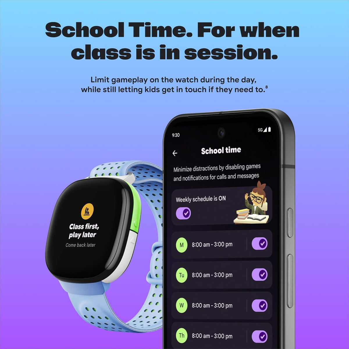 Fitbit Google Ace LTE - Kids Smartwatch with Call, Message, GPS, and Activity-Based Games, Ace Pass Data Plan Required - Spicy - Moovin