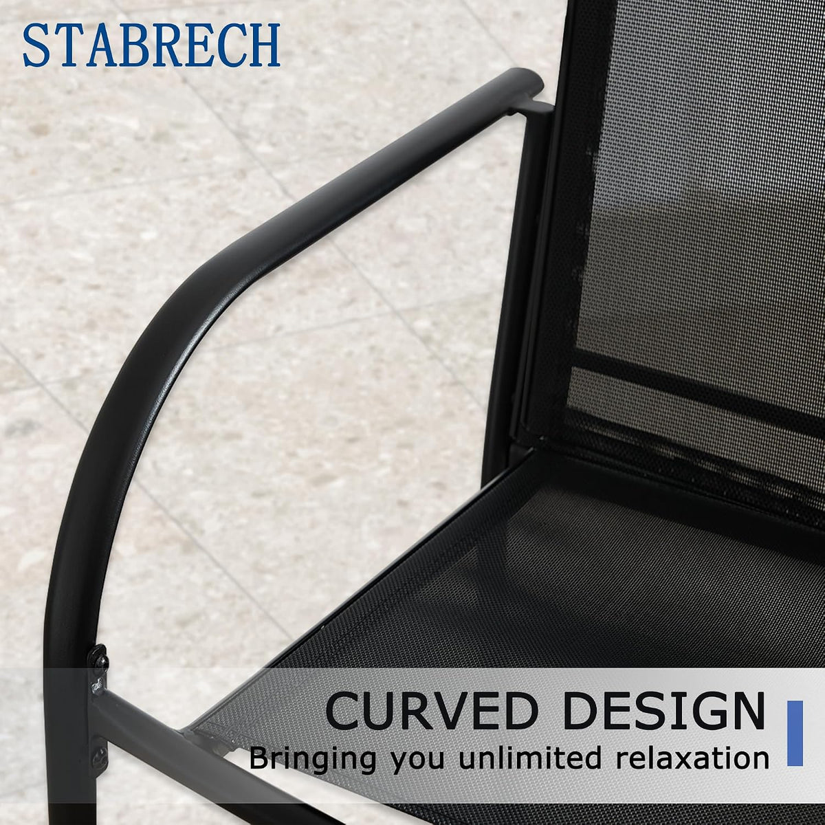 5 Piece Outdoor Dining Set, Patio Table and Chairs Set of 4, 37.5' Black Square Patio Table with 4 Black Stackable Patio Chairs for Lawn, Garden, Porch