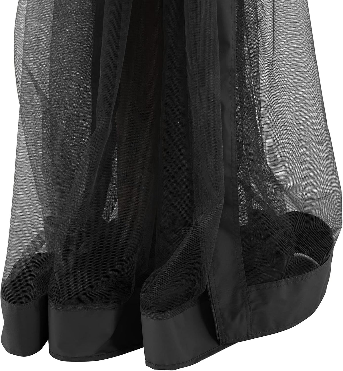 Sunjoy Replacement Mosquito Netting Panels,Waterproof 6- Panels Screen Walls for 12 x 20 ft Outdoor Gazebo, Patio & Backyard Protection, Black