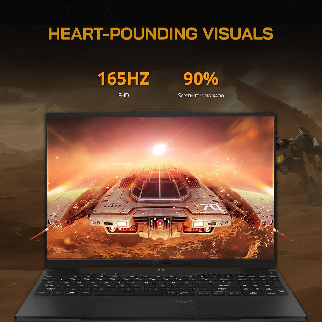 asus TUF A16 16'' FHD 165Hz Gaming Laptop, AMD Ryzen 7-7735HS, Radeon RX7600S V8G Graphics, 32GB DDR5 RAM, 1TB PCIe SSD, RGB Backlit Keyboard, Wi-Fi 6, HD Camera, Black, Win 11 Pro, 32GB USB Card
