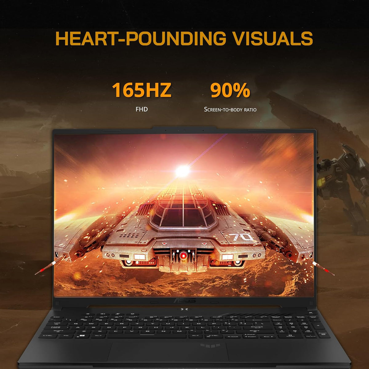 asus TUF A16 16'' FHD 165Hz Gaming Laptop, AMD Ryzen 7-7735HS, Radeon RX7600S V8G Graphics, 32GB DDR5 RAM, 1TB PCIe SSD, RGB Backlit Keyboard, Wi-Fi 6, HD Camera, Black, Win 11 Pro, 32GB USB Card