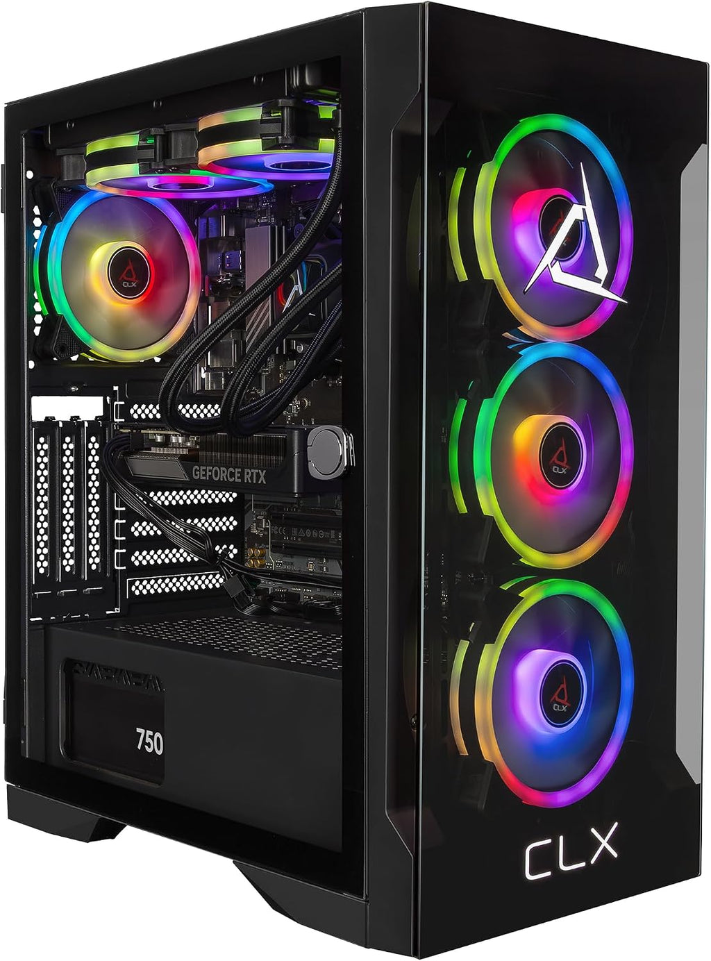 CLX Set Gaming PC - AMD Ryzen 7 9700X 3.8GHz, GeForce RTX 5060 Ti, 2TB NVMe M.2 SSD, 32GB DDR5 RGB Memory, 240mm AIO, WiFi, Windows 11 Home, Black