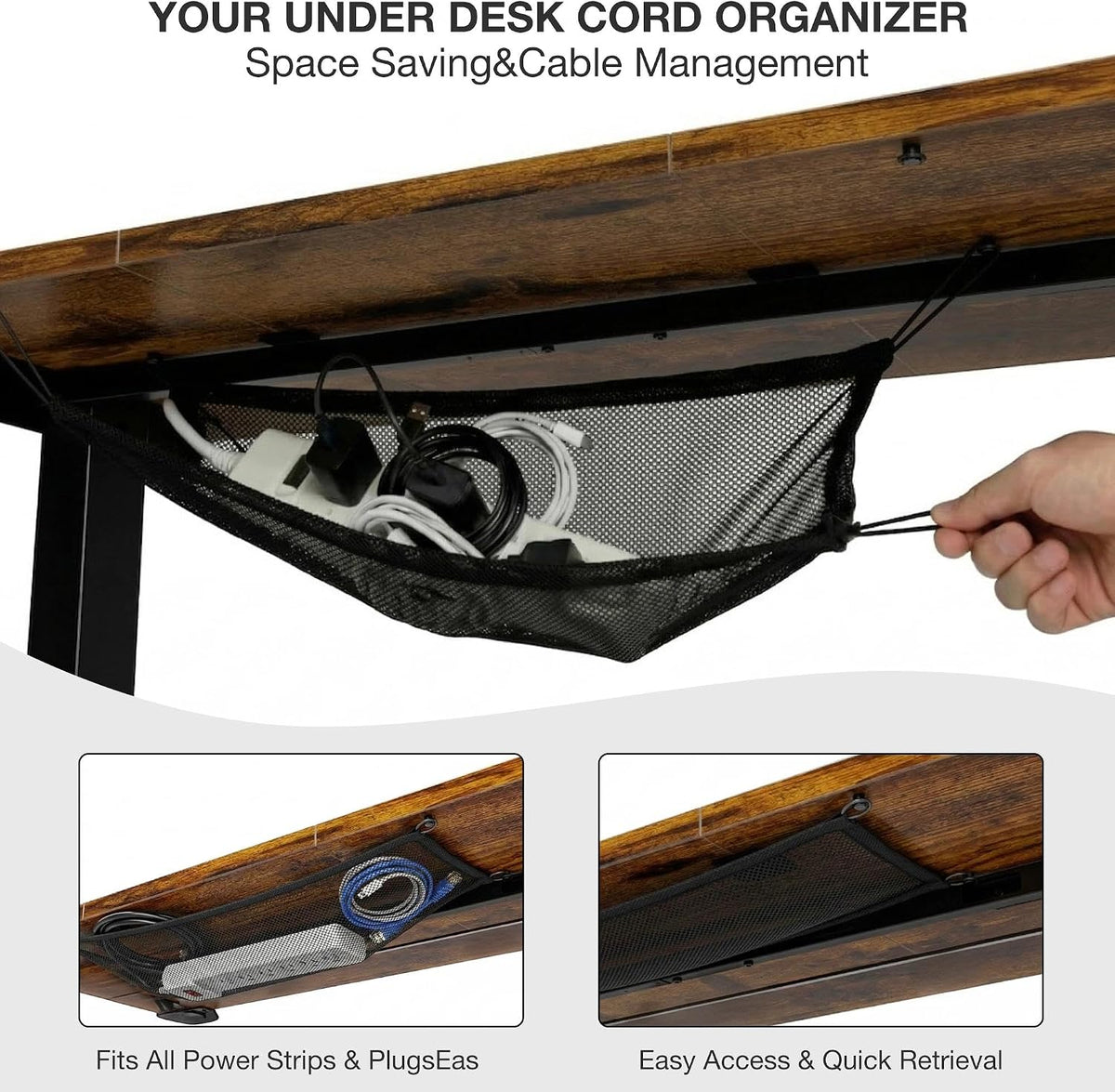 Acrolix Electric Standing Desk, Height Adjustable Home Office Desk with Memory Presets & Cable Management,Rustic Brown Sit Stand Desk for Work from Home, Ergonomic Computer Desk (63' x 24')