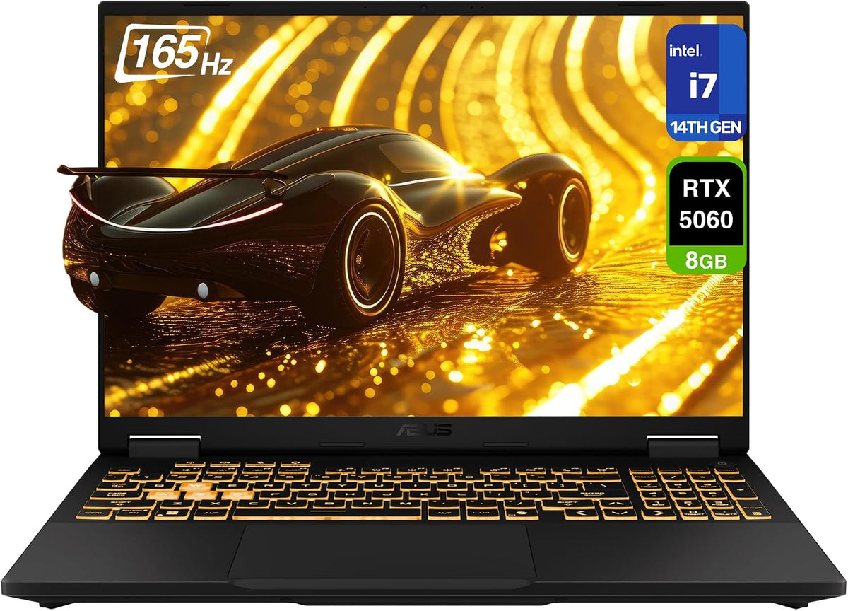 ASUS TUF F16 Gaming Laptop, Intel i7-14650HX, 32 GB DDR5 RAM, 1 TB PCIe SSD, 16'' FHD+ (1920x1200) 165Hz Display, Nvidia G-Force RTX 5060, RGB Backlit Keyboard, W11 Home, Jaeger Grey