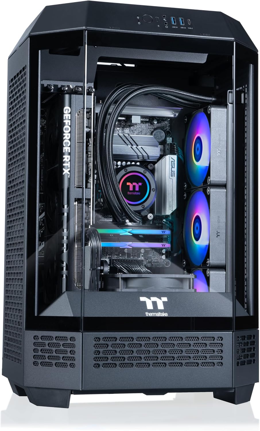 Thermaltake LCGS Reactor i1470 Gaming Desktop (Intel Core™ i9-14900KF, 32GB 6000MT/s DDR5 RGB Memory, NVIDIA GeForce® RTX 5070, 1TB NVMe M.2, WiFi, Windows 11) T3BK-B760-570-LCS