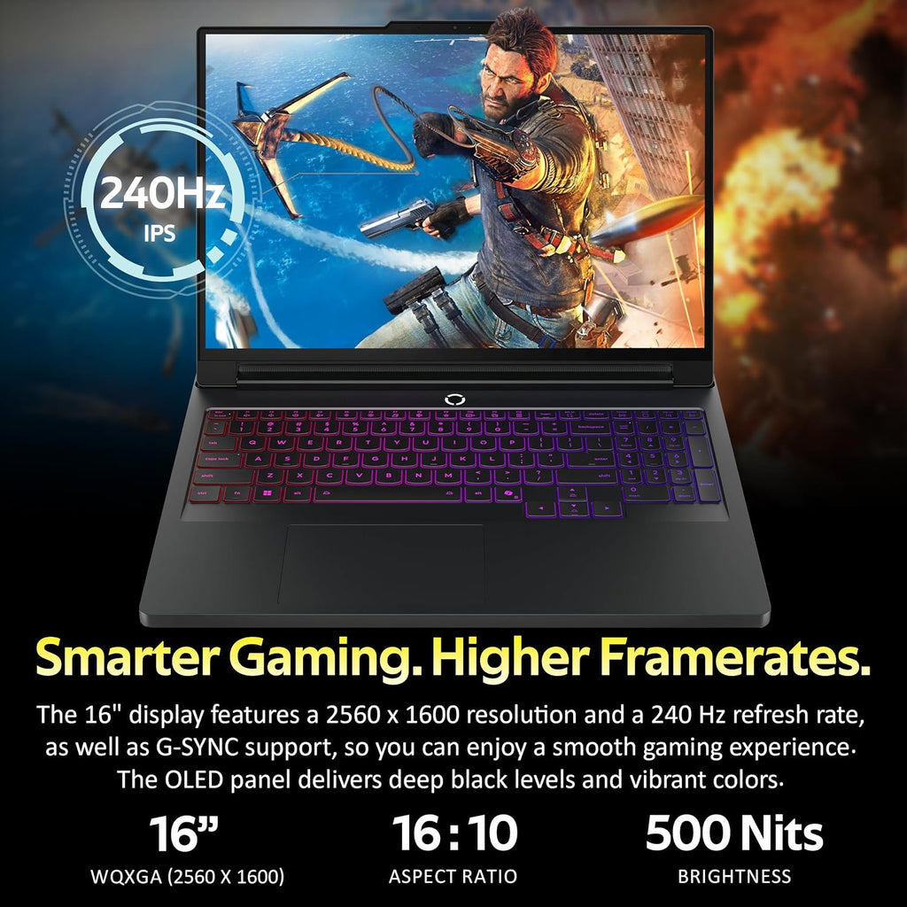 Lenovo Legion Pro 7i 16' WQXGA 240Hz Gaming Laptop, Intel Ultra 9 275HX, GeForce RTX 5090 24GB GDDR7, 32GB DDR5, 3TB Storage (2TB SSD+1TB Docking Station), Backlit Keyboard, Wi-Fi 7, Win 11 Pro, Black