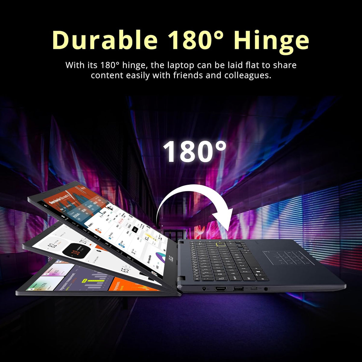 ASUS 14' FHD Laptop, Intel Celeron N4500 Processor, 4GB RAM, 224GB Storage(64GB eMMC+160GB Docking Station Set), Intel Iris Xe Graphics, 720P Camera, Bluetooth, Win 11 S, Quiet Blue
