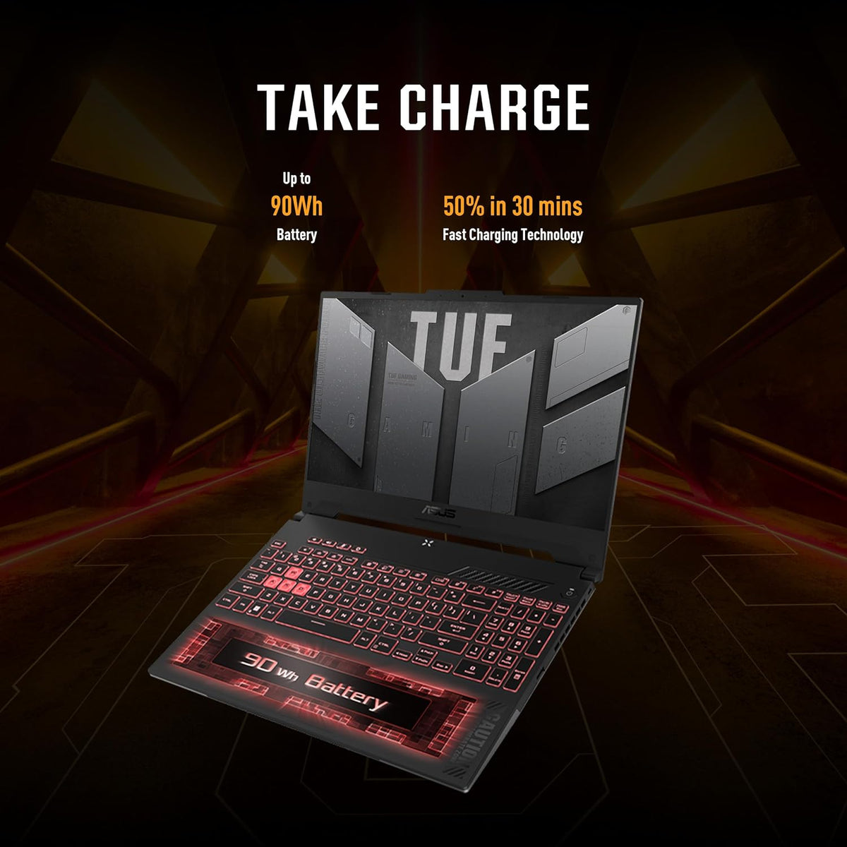 ASUS TUF Gaming A15 (2023) Gaming Laptop, 15.6' FHD 144Hz, 100% sRGB Display, GeForce RTX 4060, AMD Ryzen 7 7735HS, 16GB DDR5, 1TB PCIe SSD, Wi-Fi 6, Windows 11, FA507NV-EH74