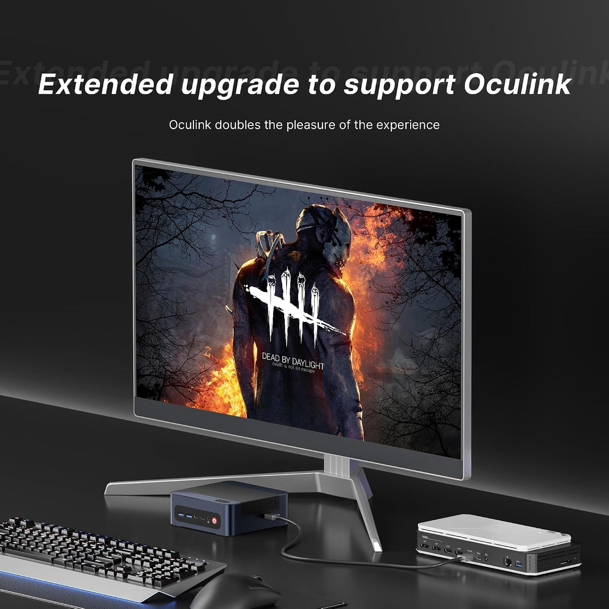 BOSGAME M4 Ryzen 7 7840HS Mini PC with Oculink, 32GB DDR5 1TB PCle SSD Mini Computers, 8K Triple Display, USB4.0, Dual 2.5G LAN, Wi-Fi 6E/BT5.2, Micro Desktop Computers for Gaming & Office