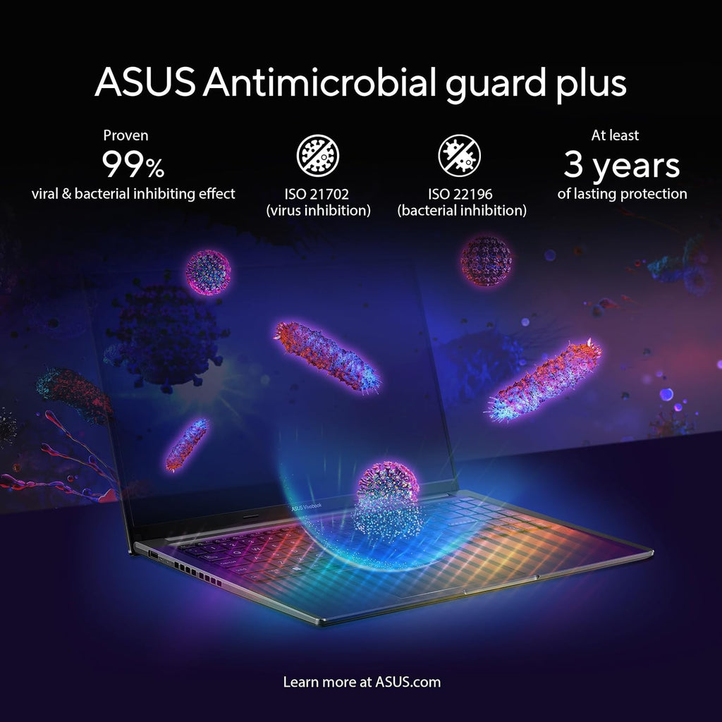 ASUS Vivobook 16 Laptop, 16' WUXGA 1920X1200 16:10 Display, AMD Ryzen™ 5 5625U CPU, AMD Radeon™ Graphics, 8GB RAM, 512GB SSD, Fingerprint Sensor, Windows 11 Home, Indie Black, M1605YA-EH54
