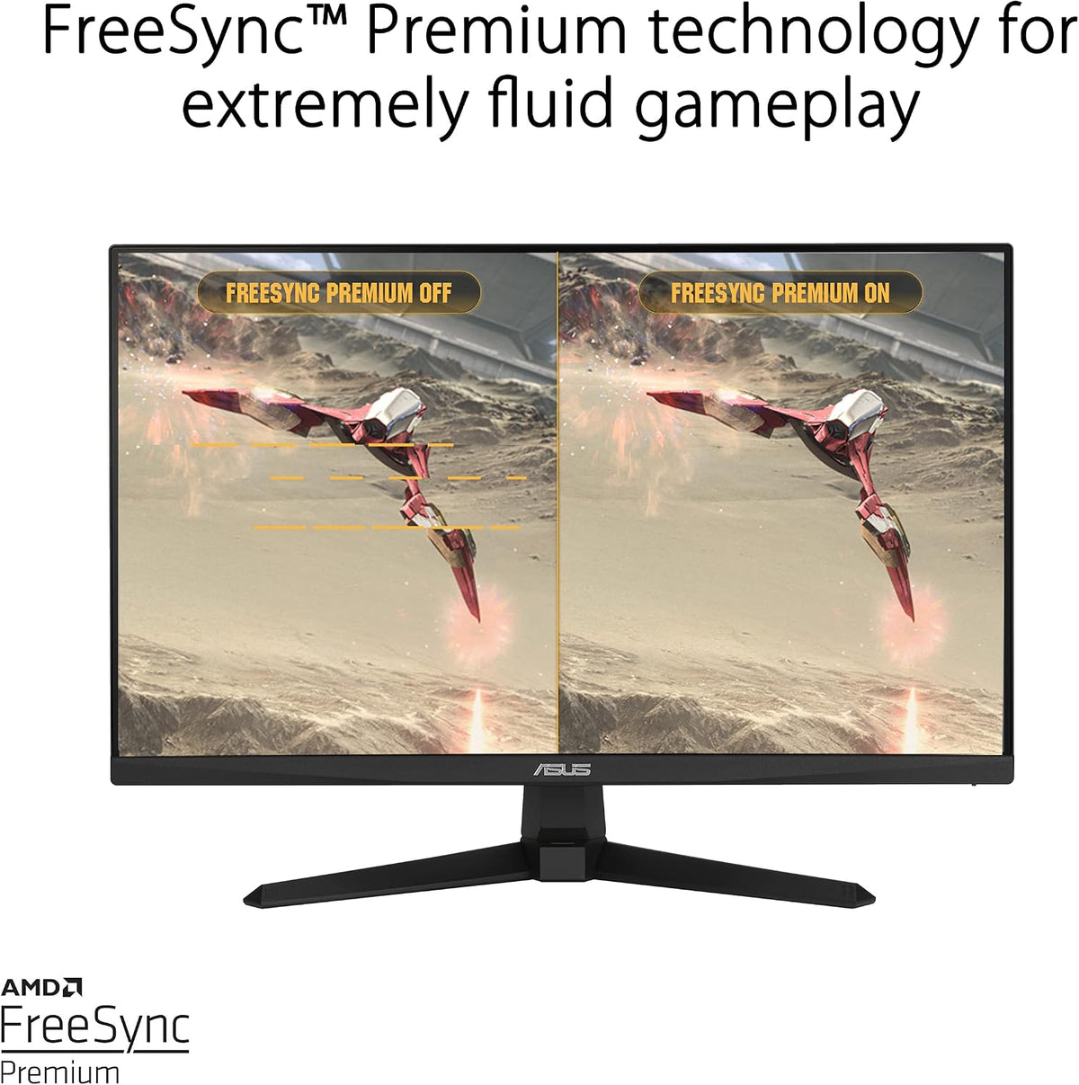ASUS TUF Gaming 24' 1080P Monitor (VG247Q1A) - Full HD, 165Hz (Supports 144Hz), 1ms, Extreme Low Motion Blur, Adaptive-sync, FreeSync Premium, Shadow Boost, Speakers, Eye Care, HDMI, DisplayPort