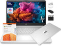 HP 14 Laptop Student Business 2025 Flagship Computer, AI Copilot, 4-Core 13th Gen Intel CPU, 16GB RAM 628GB Storage (128GB UFS+500GB Ext), 1-Yr Office 365, Long Battery HubxcelAccessory Win 11S Silver