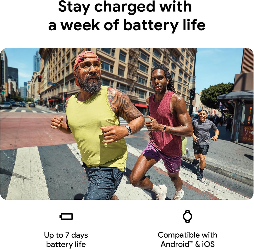 Fitbit Charge 6 Fitness Tracker with Google apps, Heart Rate on Exercise Equipment, 6-Months Premium Membership Included, GPS, Health Tools and More, Obsidian/Black, One Size (S & L Bands Included)