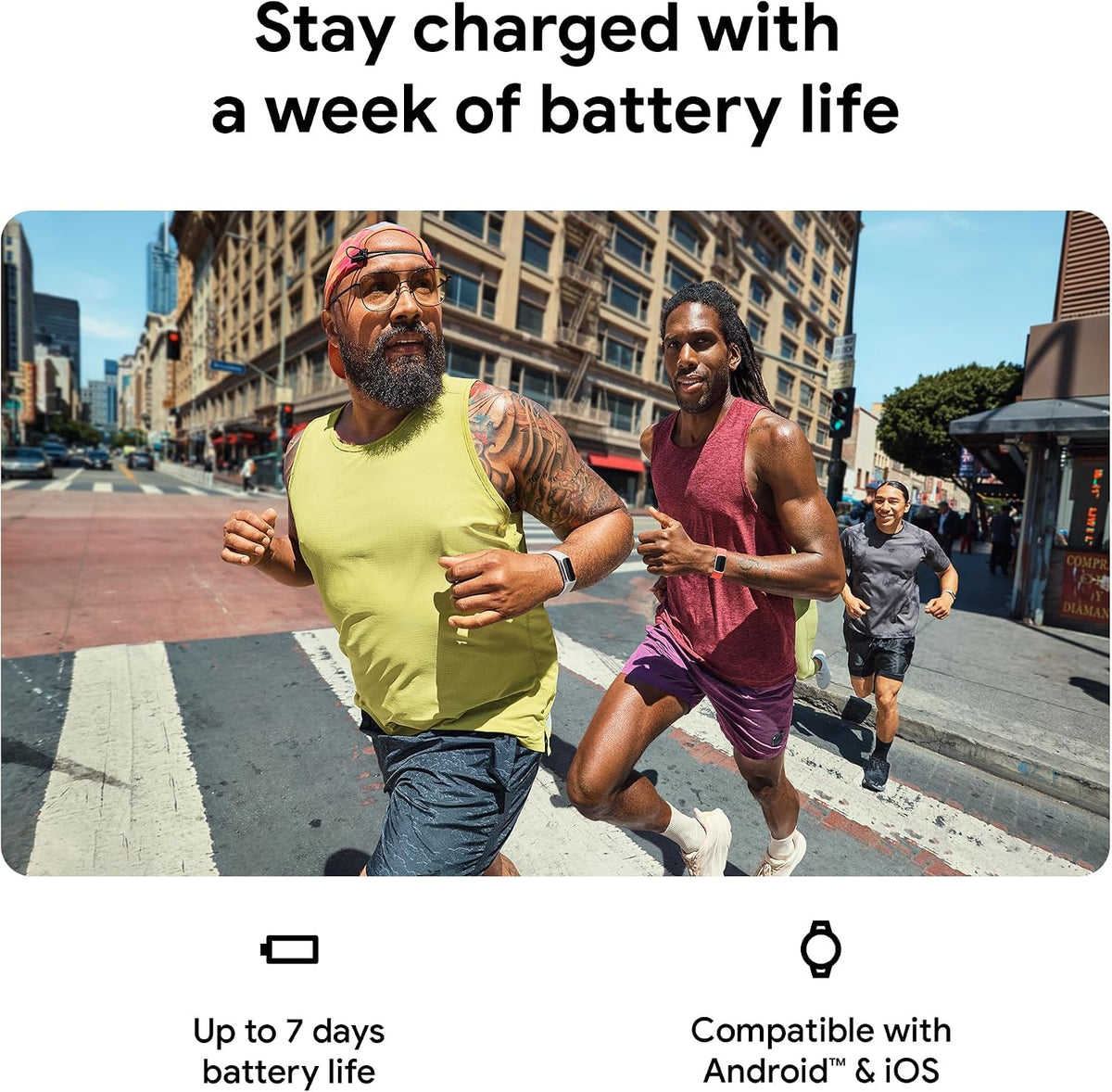 Fitbit Charge 6 Fitness Tracker with Google apps, Heart Rate on Exercise Equipment, 6-Months Premium Membership Included, GPS, Health Tools and More, Obsidian/Black, One Size (S & L Bands Included)
