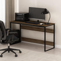 Furinno Moretti Desk, 52 Wide Metal Frame Gaming Desk, Rectangular Computer Desk, Writing Desk, Office Desk for Home Office, Study Room, Dorm, Bedroom, Brown Walnut