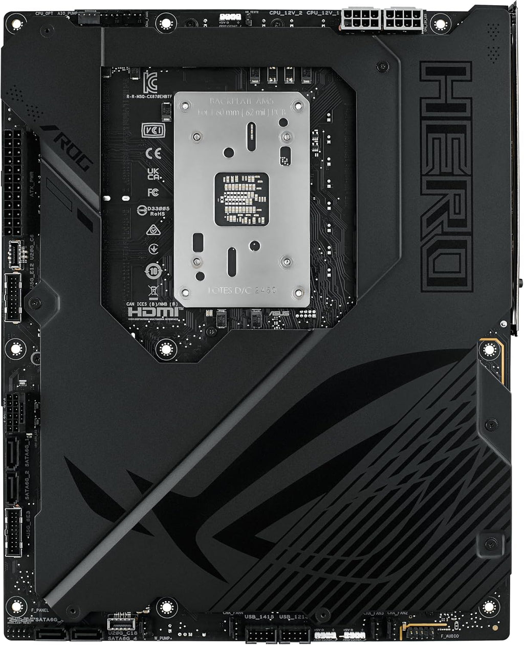 ROG Crosshair X870E Hero BTF AMD ATX Board with Hidden-Connector Design & high-Power GPU Slot for Clean Cable Management, 18+2+2 Power, DDR5, WiFi 7, 5X M.2, PCIe 5.0, USB4, Advanced AI PC Ready