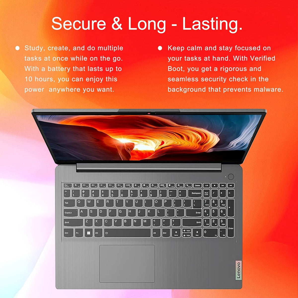 Lenovo IdeaPad 1 Laptop, 15.6' FHD Display, Intel Celeron N4500 Processor, 8GB RAM, 128GB SSD, SD Card Reader, Numeric Keypad, HDMI, Wi-Fi 6, Windows 11 Home, 1 Year Office 365, Grey