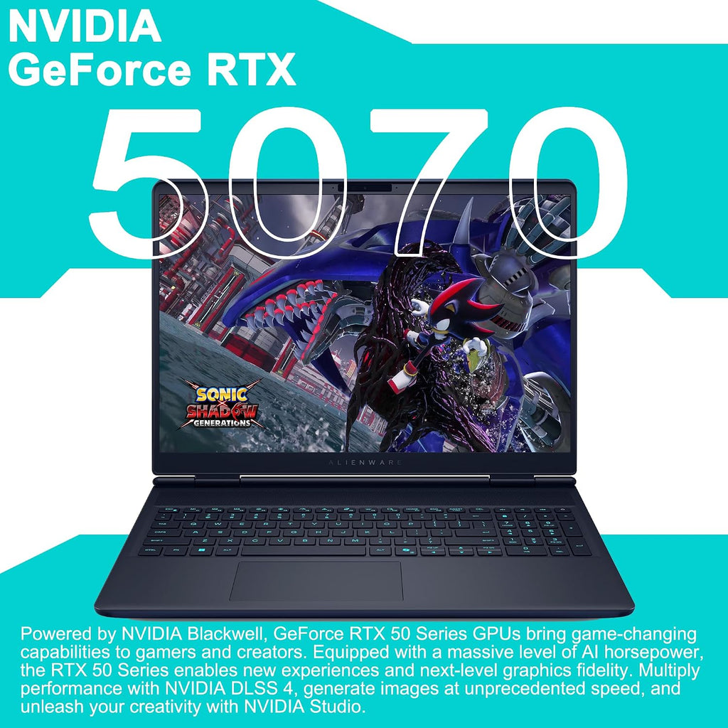 Dell Alienware 16X Aurora Gaming AI Laptop 16' WQXGA 240Hz (100% DCI-P3) Intel 24-core Ultra 9 275HX 32GB RAM 1TB SSD GeForce RTX 5070 (Up to 798 AI Tops) Thunderbolt Win11Pro