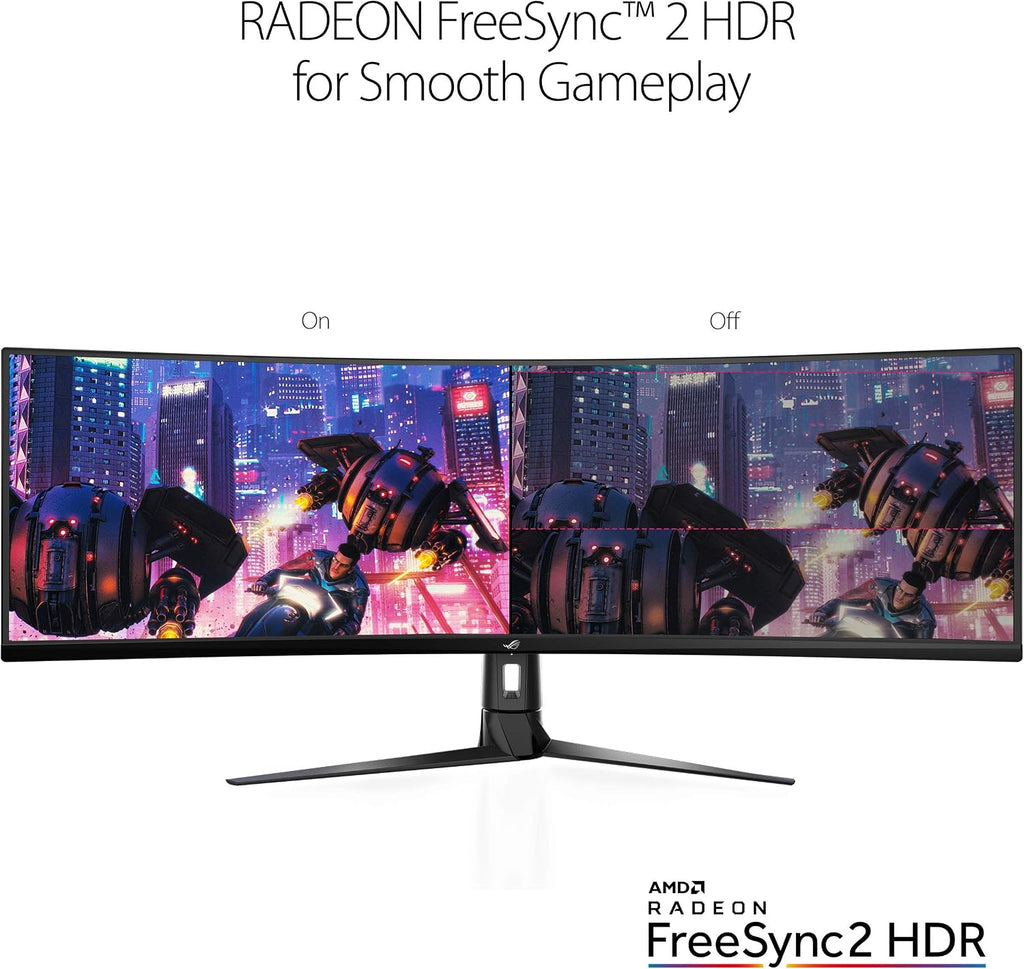 ASUS ROG Strix XG49VQ 49' Curved Gaming FreeSync Monitor 144Hz Dual Full HD HDR Eye Care with DP HDMI Black