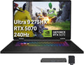 msi Crosshair 18 HX AI 18' QHD+ 240Hz Gaming Laptop, Intel Ultra 9 275HX, NVIDIA RTX 5070 8GB GDDR7, 64GB DDR5, 3TB Storage (2TB SSD+1TB Docking Station), RGB Backlit Keyboard, Windows 11 Pro, Black