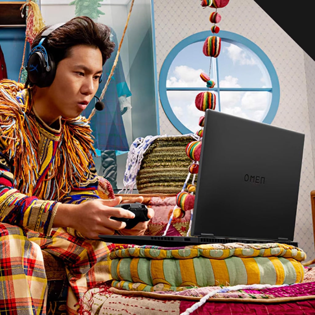 HP OMEN 17.3' RTX 5060 AI Pro FHD IPS 144Hz Gaming Laptop, AMD Ryzen AI 9 365(Beats Intel i9), 64GB DDR5 RAM, 4TB SSD, RGB Backlit KB, Low Blue Light, Bundle with Thunderobot 7 in-1 USB-C Hub