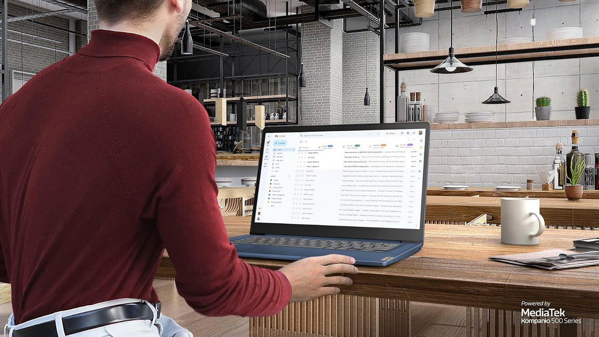 Lenovo Flagship Chromebook, 14'' FHD Touchscreen Slim Thin Light Laptop Computer, 8-Core MediaTek Kompanio 520 Processor, 4GB RAM, 64GB eMMC, WiFi 6,Chrome OS, Abyss Blue
