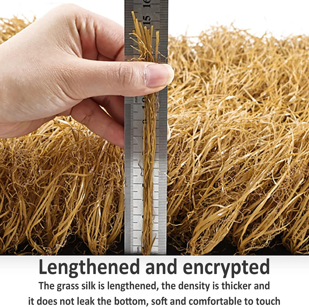 Synthetic Thatch Grass Roof, Artificial Thatch Roofing, Synthetic Palm Straw Rolls, Simulated Fake Straw Roofing Cover, Faux Thatch Roofing For Bar Garden Pavilion Roof Decoration(0.5x16m(19.7x630in))