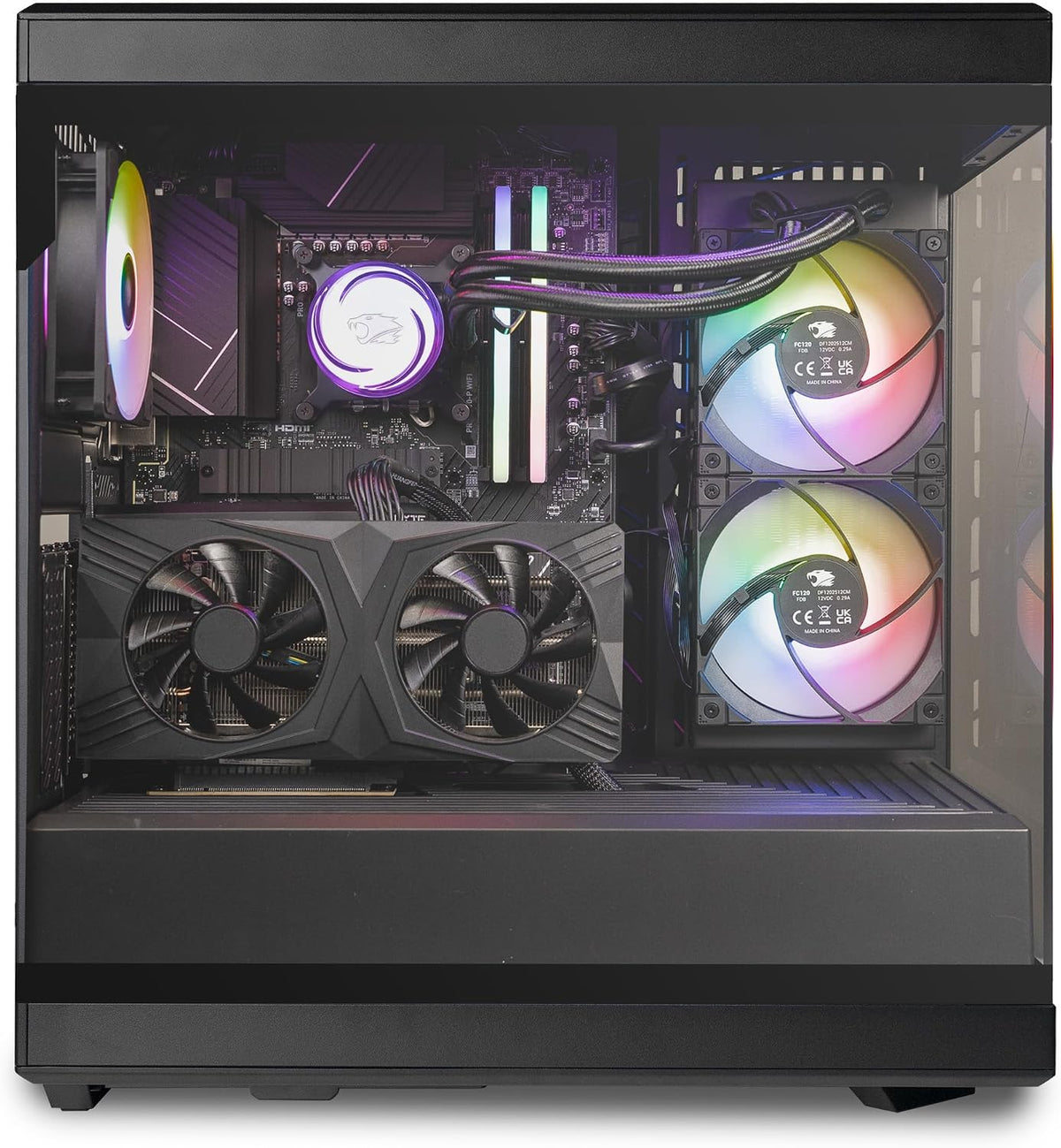 iBUYPOWER Y40 PRO Black Gaming PC Desktop Computer AMD Ryzen 7 7800X3D CPU, NVIDIA GeForce RTX 5070Ti 16GB GPU, 32GB DDR5 RGB 5200MHz RAM, 2TB NVMe SSD, Windows 11 Home, Keyboard, Mouse - Y40BA7N57T01