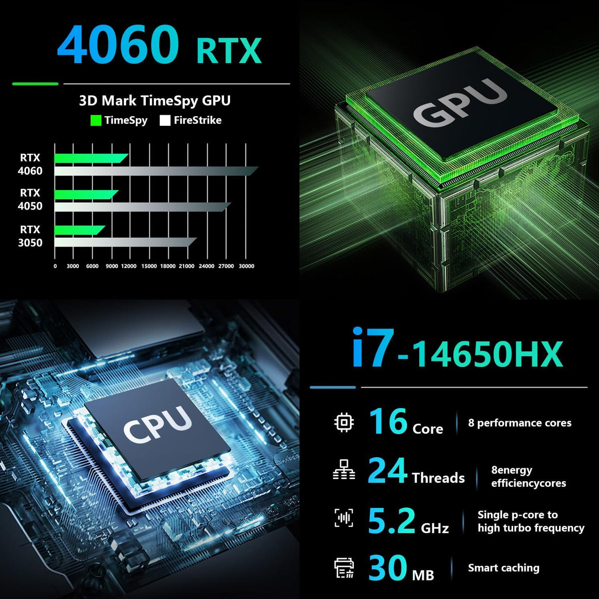 Thunderobot Radiant 16 4060 2.5K Gaming Laptop, 16' WQXGA 240Hz Display, 14th Gen i7-14650HX, GeForce RTX 4060, 32GB DDR5 RAM, 1TB PCIe SSD, RGB Backlit Keyboard, Wi-Fi 6, Win 11, Gray