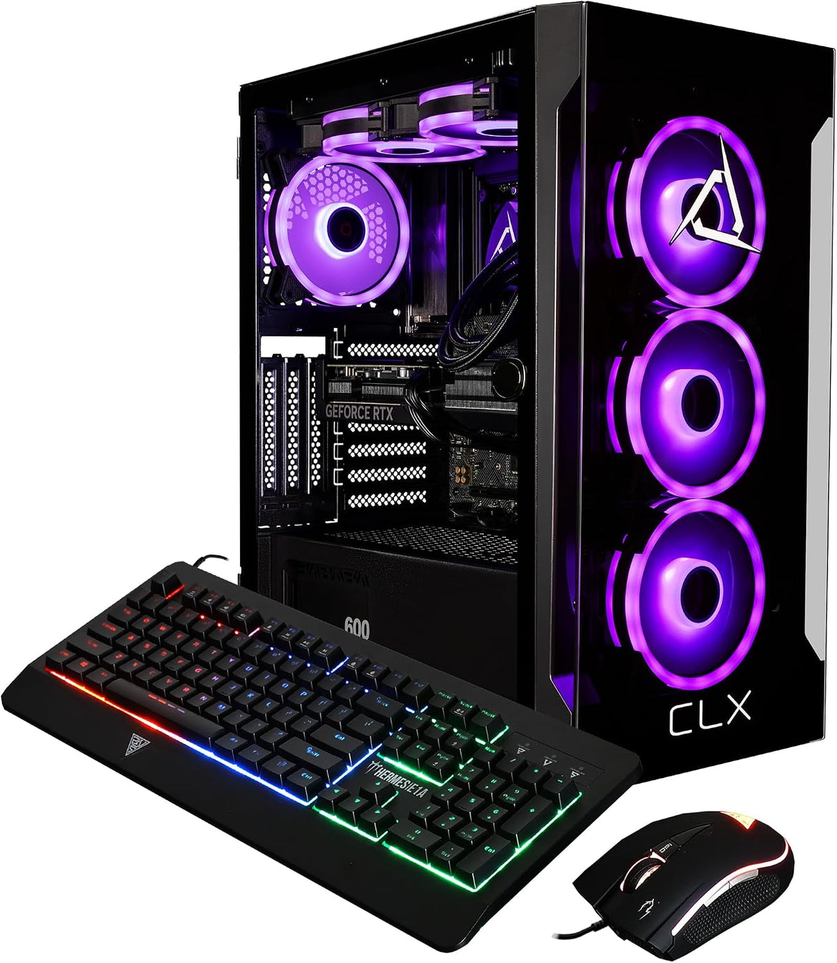 CLX Set Gaming PC - Intel Core Ultra 5 245KF 4.2GHz, GeForce RTX 4060, 2TB NVMe M.2 SSD, 4TB HDD, 32GB DDR5 RGB Memory, 240mm AIO, WiFi, Windows 11 Home, Black