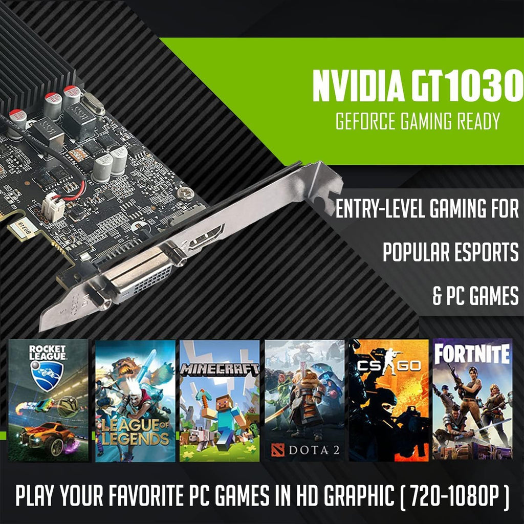 Dell Desktop PC Gaming Bundle - Core i7, 16GB RAM, 512GB SSD, 27-inch Curved Monitor, GT 1030, RGB Keyboard with AI-Enabled Copilot Key, Mouse, RGB Headphone, Webcam, Wi-Fi, Windows 11 Pro (Renewed)