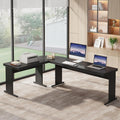 Tribesigns 83-Inch Large L Shaped Desk, Reversible Executive Office Desk, Modern Corner Computer Table Business Workstation for Home Office, Black