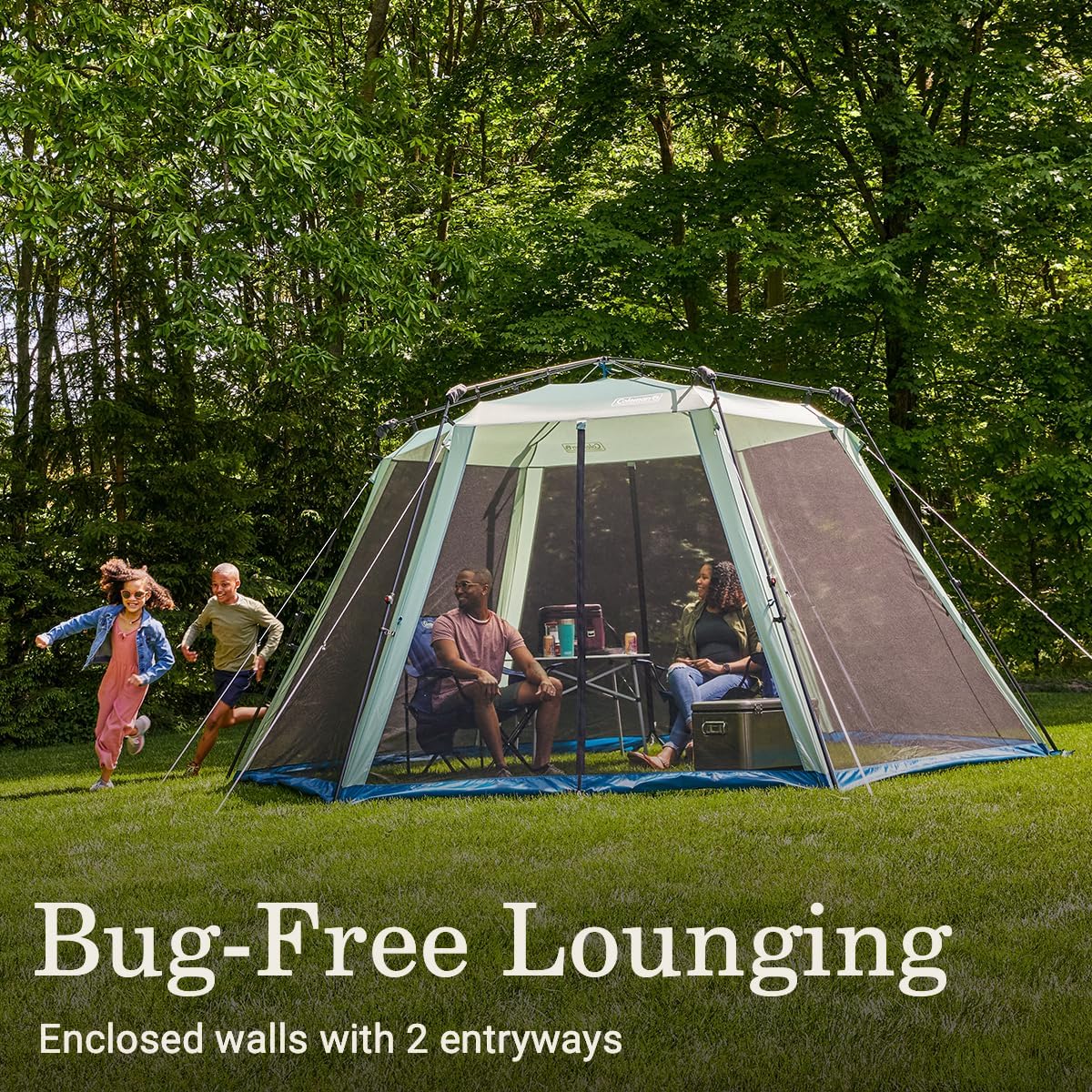 Coleman Skylodge Portable Screenhouse with 1-Minute Setup, Screened Gazebo for Bug-Free Lounging, Outdoor Sun Shade for Picnic, Events, Parties, Camping, & More