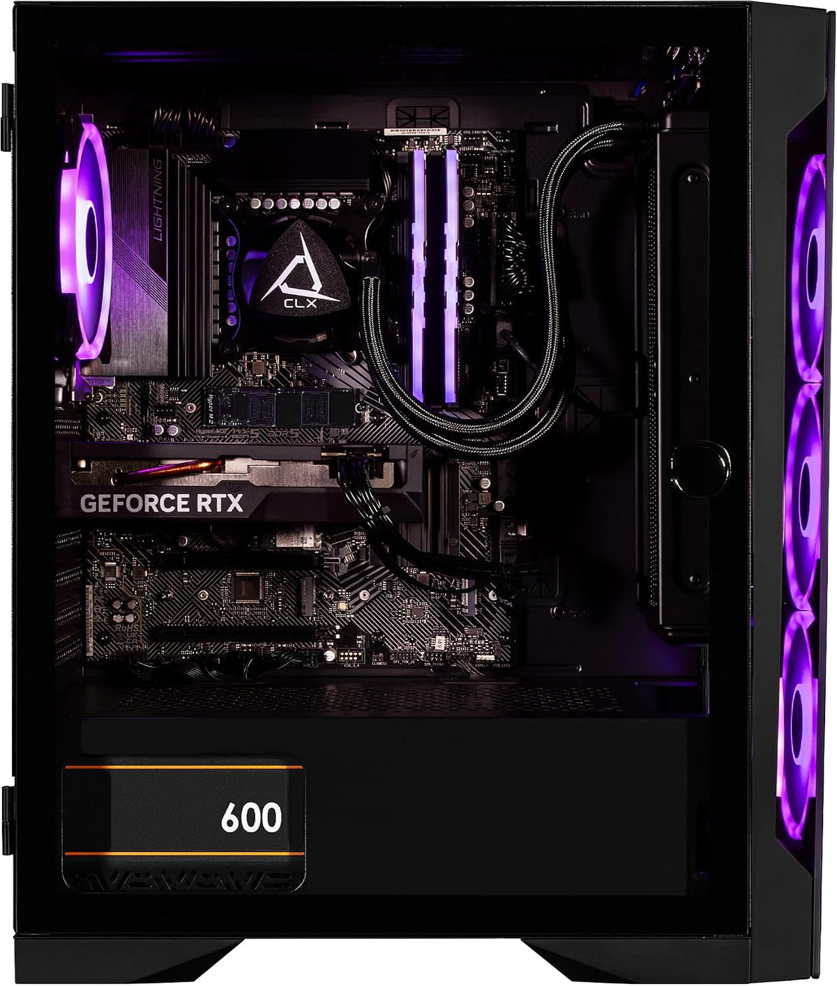 CLX Set Gaming Desktop - Liquid Cooled Intel Core i7 13700KF 3.4GHz 16-Core Processor, 32GB DDR5 Memory, GeForce RTX 4060 8GB GDDR6 Graphics, 1TB SSD, 4TB HDD, WiFi, Windows 11 Home 64-bit