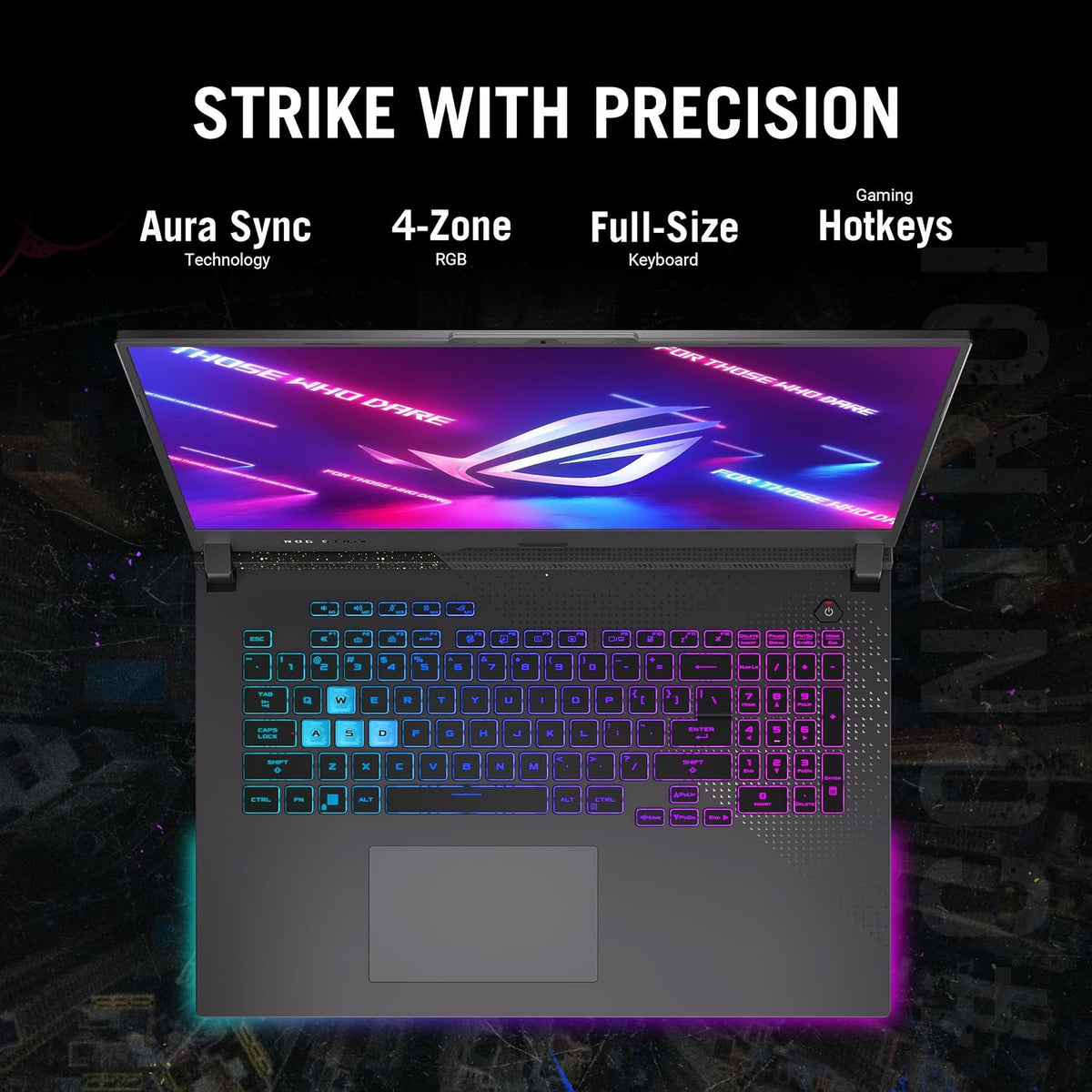 ASUS ROG Strix G17 Gaming Laptop, 17.3' FHD 1920 * 1080 144Hz, AMD Ryzen 9 7845HX, GeForce RTX 4070, 32GB DDR5 RAM, 1TB PCIe M.2 SSD, Wi-Fi 6, RGB Backlit Keyboard, Windows 11 Home, Black