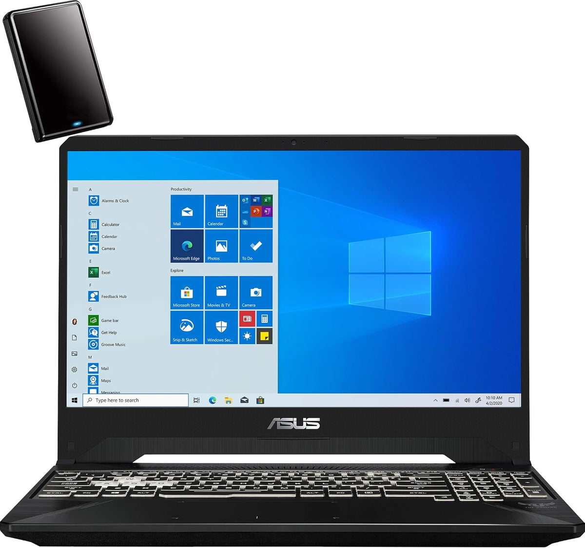 ASUS TUF 15.6' FHD Gaming Laptop Computer, AMD Ryzen 7 3750H Quad-Core (Beats i7-8565u), 8GB DDR4 RAM, 512GB PCIe SSD, NVIDIA GeForce GTX 1650 Max-Q 4GB, Windows 10