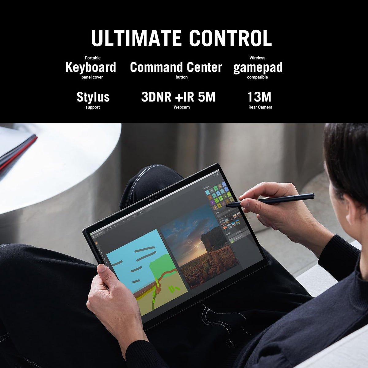 ASUS ROG Flow Z13 2.5K 180Hz 3ms ROG Nebula Touchscreen 13.4' Convertible 2-in-1 Gaming Notebook AMD Ryzen AI MAX+ 395 32GB RAM 1TB SSD Off Black