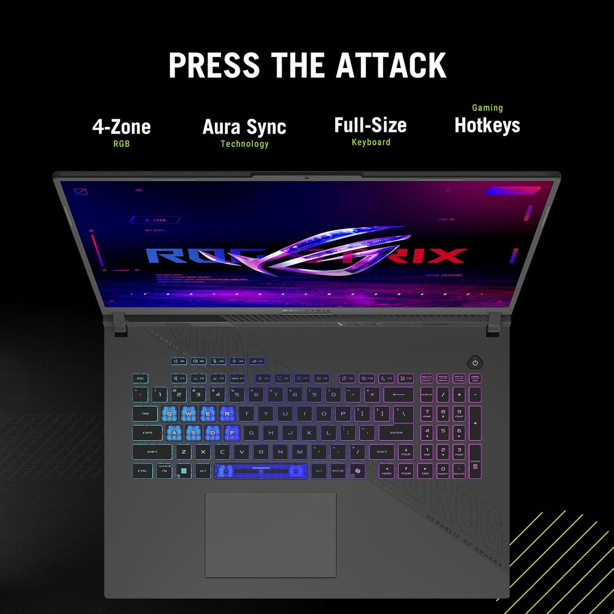 ASUS ROG Strix G18 (2025) Gaming Laptop, 18' ROG FHD+ 16:10 144Hz, NVIDIA® GeForce RTX™ 5050, AMD Ryzen™ 9 8940HX Mobile Processor, 16GB DDR5-5200Mhz, 1TB SSD, Wi-Fi 6E, Wind 11 Home