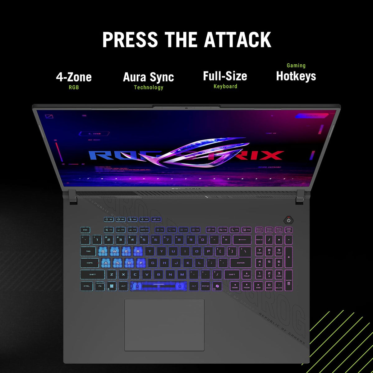 ASUS ROG Strix G18 ROG Nebula Display 2.5K 240Hz 3ms 18' Gaming Laptop AMD Ryzen 9 8940HX 16GB RAM 1TB SSD NVIDIA GeForce RTX 5070 Eclipse Grey