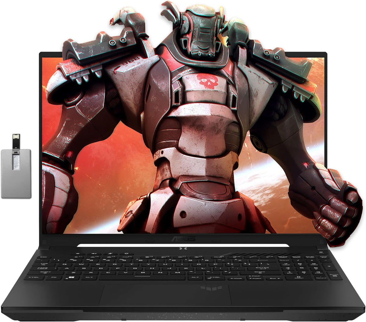 Asus TUF A16 16'' FHD 165Hz Gaming Laptop, AMD Ryzen 7-7735HS, Radeon RX7600S V8G Graphics, 16GB DDR5 RAM, 1TB PCIe SSD, RGB Backlit Keyboard, Wi-Fi 6, Black, Win 11 Pro, 32GB USB Card (Renewed)