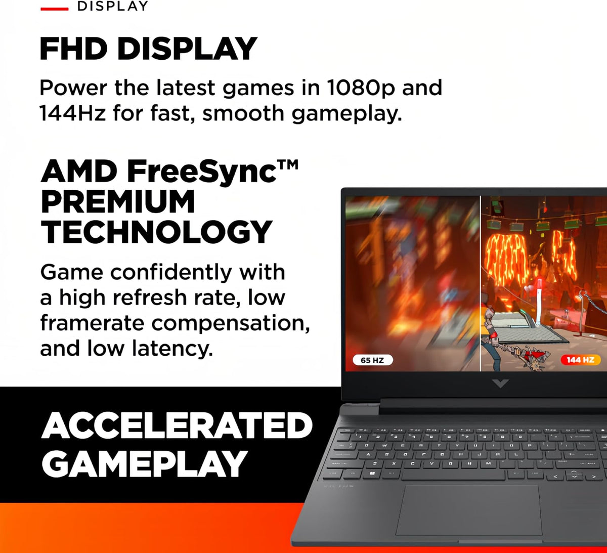 HP Victus 15.6' FHD 144Hz Gaming Laptop, AMD Ryzen 5-7535HS, AMD Radeon RX 6550M (Beats RTX 2050), Backlit Keyboard, Windows 11 Home, w/Cloth (16GB RAM |512GB PCIe SSD)